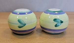 Caleca Carousel Salt & Pepper Hand Painted- Italy Vintage 2.5” tall NO PLUGS